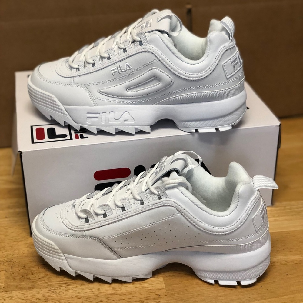 FILA all white DISRUPTOR  II PREMIUM